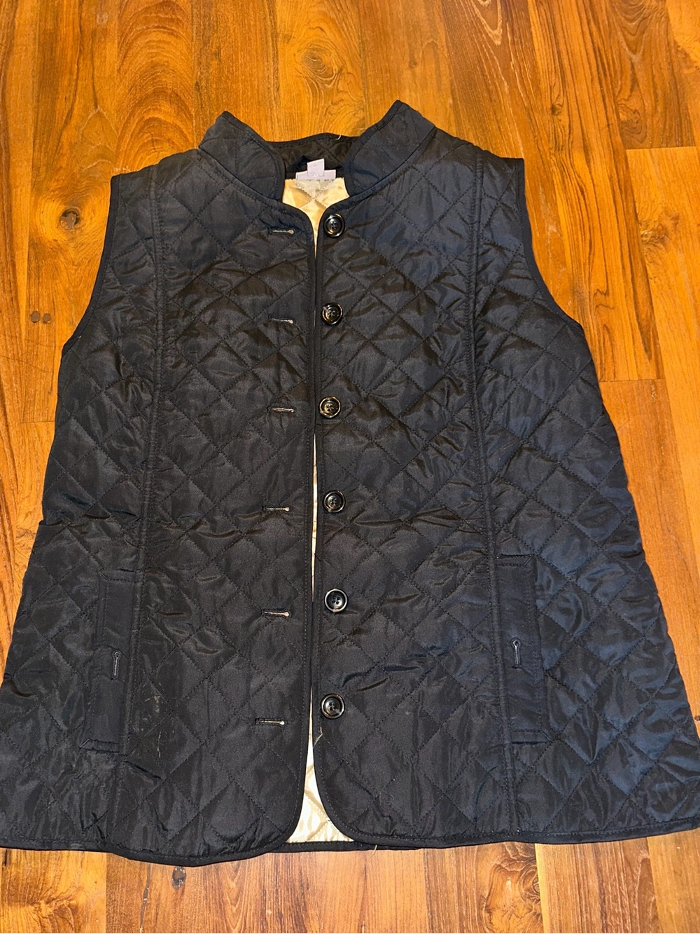 J. Jill Women’s Black Quilted Women's Vest Size Medium